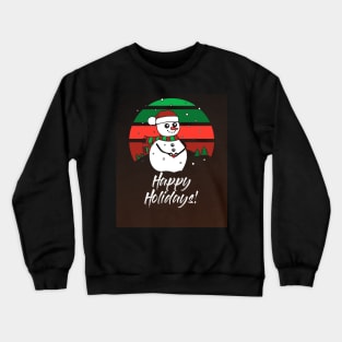 Happy Holidays SNOWMAN (sunset) Crewneck Sweatshirt